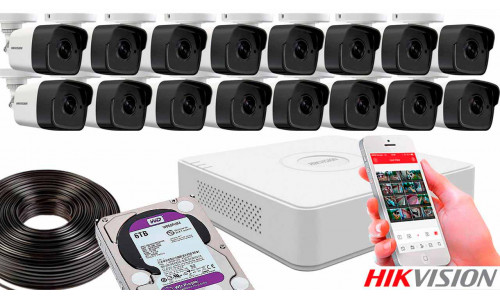 Комплект видеонаблюдения на 16 камер для улицы 4mp IP